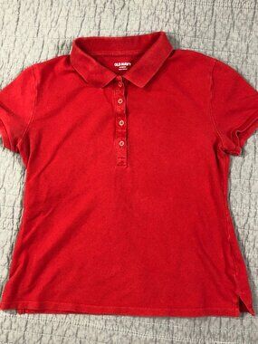 4/$15 Old Navy Polo Shirt Women XS Petite Red Classic Preppy School Uniform